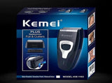Heavy-Duty Rechargeable Shaver for Men, Face Care Grooming Razor, Black V1263-JX-4033