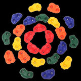 Jungle Gym Rock Climbing Holds Kids Wall Mounting Hardware Knotted Rope 25 Handles Playground V63-920951