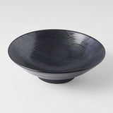 Ramen Bowl 24.5cm Black Wave Glaze V637-C0492