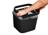 Imitation Rattan Trash Can for Home or OfficeLarge 14L Capacity, Lightweight and Sturdy, Under V1192-AZ-W-29394