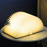 Foldable LED Book Lamp USB Rechargeable Creative Table Lamp Beige V1263-JX-7171-2