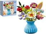 Flowers Bouquet Building Set with Vase Compatible with Lego,1PCS Artificial Flowers for Home V1369-AZ3-W-22090