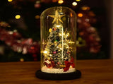 Christmas Tree in Glass Dome LED Glass Cover Ornaments Cedar Window Shooting Props Gifts for V1294-YM0523-10319222