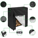 Firewood Rack with Waterproof 420D Oxford Cover Large Outdoor Log Holder, 222 x 64 x 2in V1237-ZY-522-0021