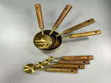 Stainless Steel Measuring Cups and Spoons Set, Cooper Finish, 8-Piece for Baking and Cooking LSB-59233