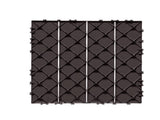 Interlocking Deck Tiles, 10 Pack,12"x12" 10 sq. ft Plastic Waterproof Outdoor Flooring All Weather V952-HDDBSL4TBTSZNBR2SV0