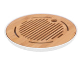 Tea Tray 10 Inch Round Shape Modern Stylish Chinese Kung Fu Tea Serving Tray for Home and Office V1294-YM0901-3118240217511