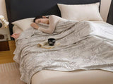 Bamboo Fibre Cooling Blanket Silver Bamboo Pattern 150x200cm for Summer Bed and Air Conditioned V888-ELOSUNG54970-7