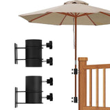 Umbrella Stand Umbrella Clamp Mount Bracket for Deck Railing, 2Pcs V1369-AZ3-W-08241