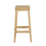 Artiss 2x Bar Stools Rubber Wood Stool Counter Chair Rattan Barstools Kitchen BA-Y-1031-NAX2