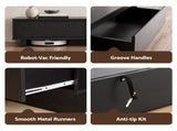 Artiss Extendable TV Unit 200CM 3 Storage Drawers Dark Walnut & Black FURNI-N-EXT01-TV200-WDBK-AB