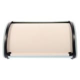 Kitchen Bread Box White Metal Roll Top Lid Multipurpose Storage Container V1366-AZ2-W-13927