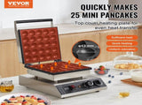 Mini Dutch Pancake Maker, 25PCS 43mm Diameter Dorayaki Baker Machine, 1700W Commercial Electric V952-SYJBJDP25KF07JF6PV3