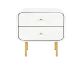 Artiss Bedside Table 2 Drawers Side End Table Nightstand White FUR-Z-BS-04-WHWD