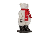 Christabelle Large 1.1m Musical Animated LED White Christmas Bear Decoration Light-Up Lantern O 112_NK109