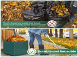 6 Pcs Reusable Garden Waste Bags with Handles Woven Polypropylene Garden Yard Bags Camping Trash Can V1192-AZ-W-11603