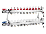 10-Branch Heat Manifold, 1/2" PEX Tubing Manifold, Stainless Steel PEX Manifold for Hydronic V952-DRFSQBXG10HL1S697V0