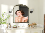 Elegant Rose - Designed Baroque Brass Arched Mirror Size Large V767-YSJ-Z113