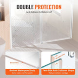 VEVOR Frameless Shower Door 58-59" x 75" SGCC Tempered Glass 5/16" Chrome V952-WBKSYMTLYSM8XN0RUV0