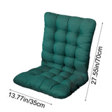 Outdoor Chair Seat Cushion With Ties, Tufted Patio Furniture Replacement Pad, 14 x 28 in V1237-MS-724-039