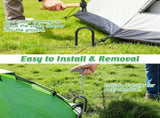 Trampolines Wind Stakes,Heavy Duty U Shaped Rebar Tent Stakes Ground Anchors Galvanized Steel Safety V1258-DP02-WO-1088