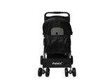 PaWz 4 Wheels Pet Stroller Dog Cat Cage Black ST1002-BK
