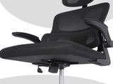 Work Office Chair - Lumber Support, Flip-up Armrest, Adjustable Headrest SITIO - Black V274-FT-OC-2656A-BK