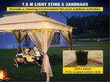 Outdoor Canopy Gazebo Tent, Portable Canopy Shelter with 11'x11' Large Shade Space for Party, V952-ZYP3.3MX3.3MSDZD1V0