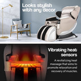 FORTIA Zero Gravity Recline Full-Body Massage Chair, with Back and Foot Rollers, Squeezing Air V219-MSGECHFORA5BR