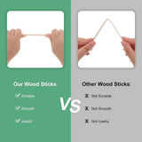 DIY Wood Square Dowel Rods for Craft Projects, 1/8 x 12 Inches Unfinished Hardwood Dowel Sticks, 200 V1369-AZ3-W-11326
