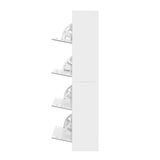 Artiss Shoe Rack Cabinet Mirror 25 Pairs White SHOE-C-34-MIRROR-AB