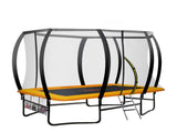 Kahuna 6 ft x 9 ft Rectangular Outdoor Trampoline - Orange TRA-FJP-RCT-69V