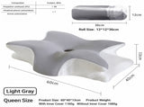 Ice Silk Butterfly-Shaped Memory Foam Pillow Ergonomic, Orthopedic, Sleep-Aiding, Suitable for V1188-MS-514-003