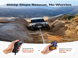 Electric Winch, 5400 kg Load Capacity, 12V DC Truck Winch with 9.1 mm x 26 m Steel Rope, Wireless & V952-GSSDDJP12000FOZ31001V9