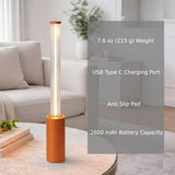 Cordless Table Lamp Rechargeable, Black Aluminum Touch LED Lamp, Dimmable 2200K Warm White, USB-C V1107-124-48716-GLD