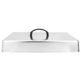 Stainless Steel Basting Cover for Griddle High Temperature Resistance Versatile Kitchen Food Cover V1366-AZ2-W-21631