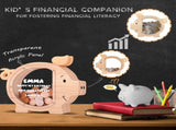 Wooden Piggy Bank for Kids Cute Money Bank for Boys and Girls Clear Wood Money Box Personalized V1192-AZ-W-2619