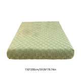 Winter Coral Fleece Fitted Sheet Checkerboard Pattern Non-Slip Mattress Protector Soft Luxurious V1369-AZ3-W-10162