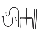 Shepherd's Hook Detachable Bird Feeder Hanger Iron 2 Hooks 5 Prong Bases Courtyard Accessories V1294-YM0715-3111210458111