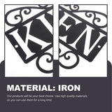1Set Wrought Iron Letter Pendant Creative Wall Hanging for Shop V1366-AZ2-W-23072