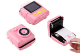 Instant Print Camera for Kids Zero Ink Print Photo Camera with 32G TF Card-Pink V1263-JX-7689-3