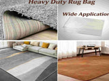 5 Pack Large Rug Storage Bag, 20 x 98 inch Clear Plastic Carpet Bag Fits Rug up to 6'x 9', Protects V1192-AZ-W-17240