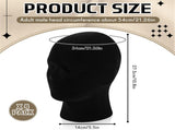 4 Pcs Black Mannequin Head Stand Model Male Wigs Display Model Velvet Foam Mask Display Stand V1258-DP02-C-2292