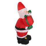 Christmas Inflatable Decoration 4FT Polyester Fiber Blow Up Father Christmas Holding A Gift for Xmas V1294-YM0901-3115230113411