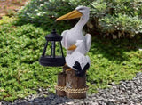 Darzheoy Pelican Garden Statue with Solar Lantern Pelican Solar Light for Outside Decor Sculptures & V1189-WXFWAL-20260326-02375