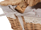 Wicker Picnic Basket with Double Lids Handle Removable Liner Hand Woven Picnic Basket for Outdoor V1294-YM0901-3111250045811