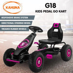 Kahuna G18 Kids Ride On Pedal Go Kart - Rose Pink CAR-G18-RPK