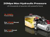 3 L Hydraulic Power Unit, Double Acting Dump Trailer Pump, 22 MPa Max Relief Pressure & 3.4 L/min V952-12VSZYSLXCZYMIESA001V9