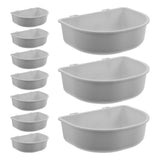 15-Piece Grey Hanging Dog Bowls Set for Crate, Spillproof Kennel Water and Food Feeder Bowls for V1366-AZ2-W-16095