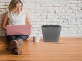 ABS Plastic Trash Bin Grey for Home Bathroom with Practical Multipurpose Use V1370-AZ4-08722
